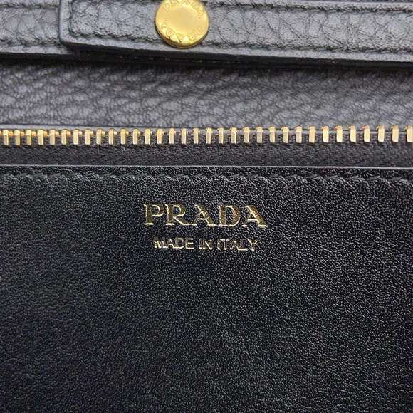 Prada Chain Wallet Saffiano Leather Wallet Black - Picture 10 of 10